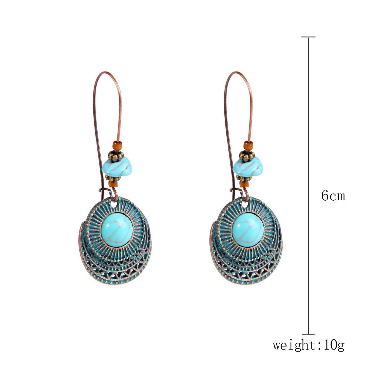 Bohemian ethnic style turquoise pendant