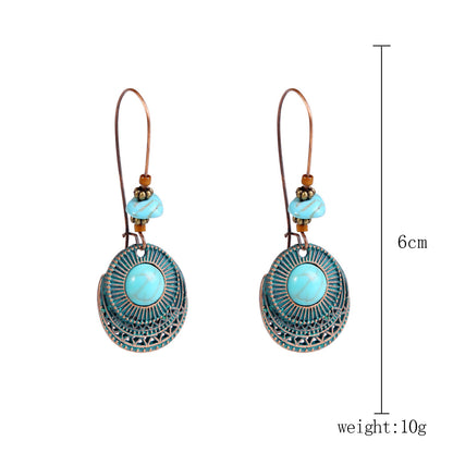 Bohemian ethnic style turquoise pendant