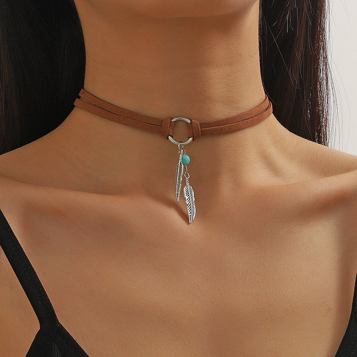 Bohemian ethnic style turquoise pendant