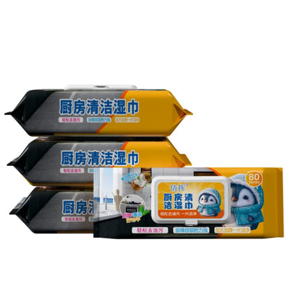 Kitchen wipes strong degreasing - household thickening