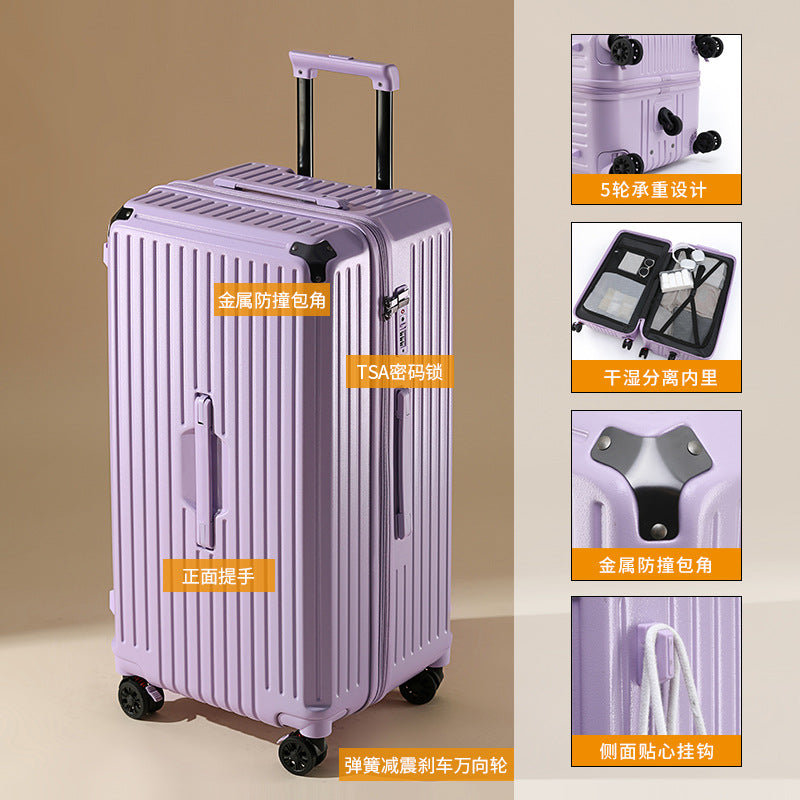 Large capacity five-wheel trolley case (password suitcase) (men's and women's boarding suitcases)
