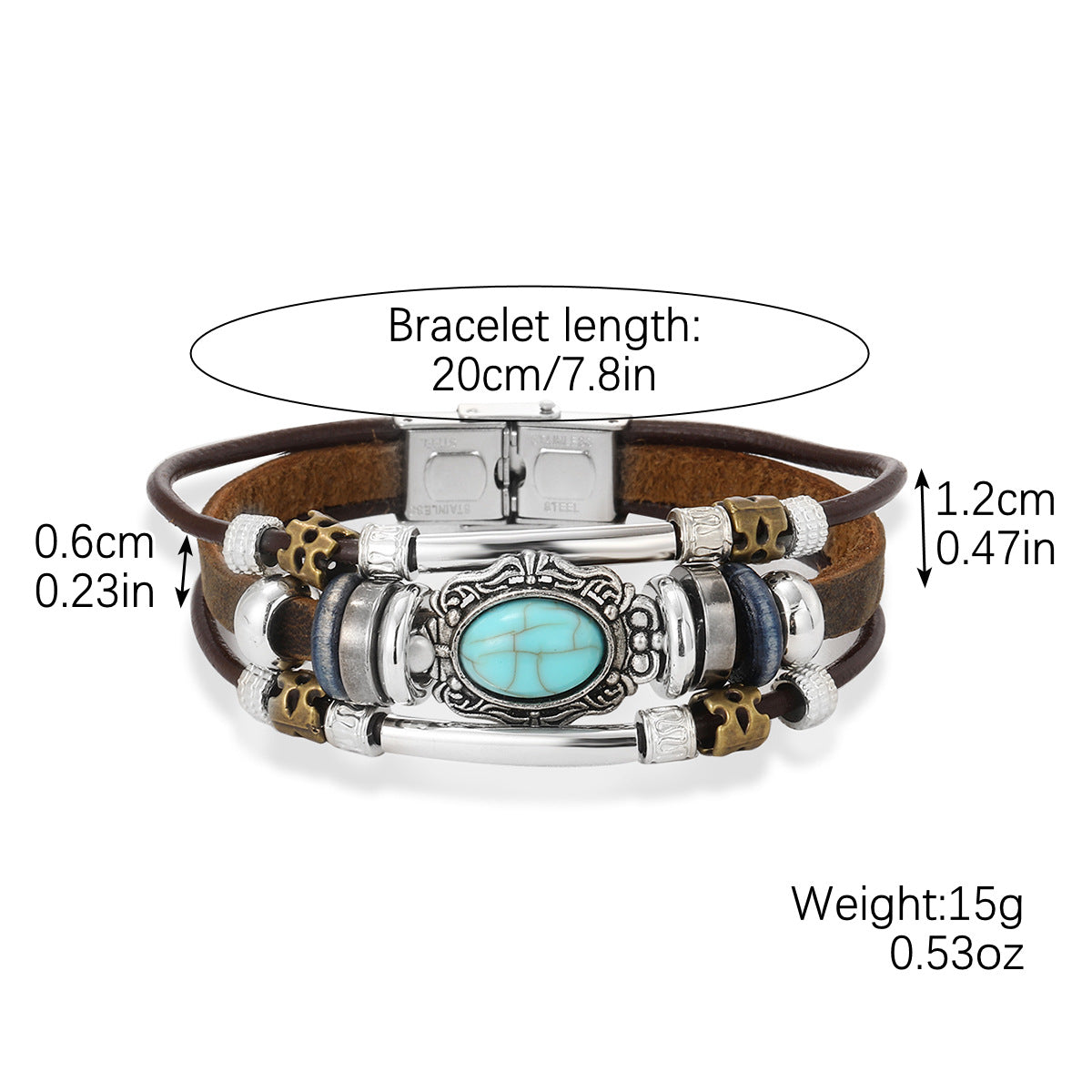 Bohemian ethnic style turquoise pendant