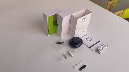 behind-the-ear hearing aid (for the elderly) (digital display UV) (disinfection charging compartment)